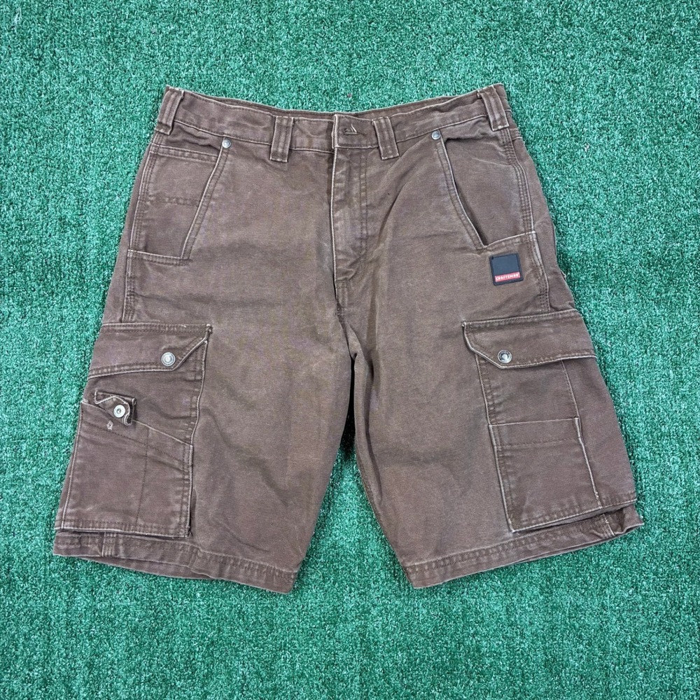 Vintage 90's Craftsman Baggy Brown Cargo Shorts